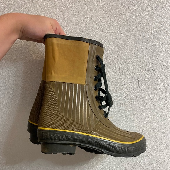 Vintage Insulated Work Boots Steel Shank Tall Lace Up - Size 6 - Picture 2 of 14